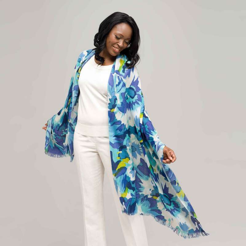 Floral Luxe Scarf, , large