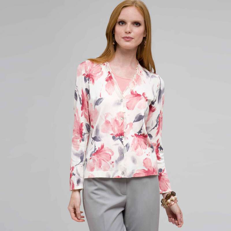Floral Cardigan, , large