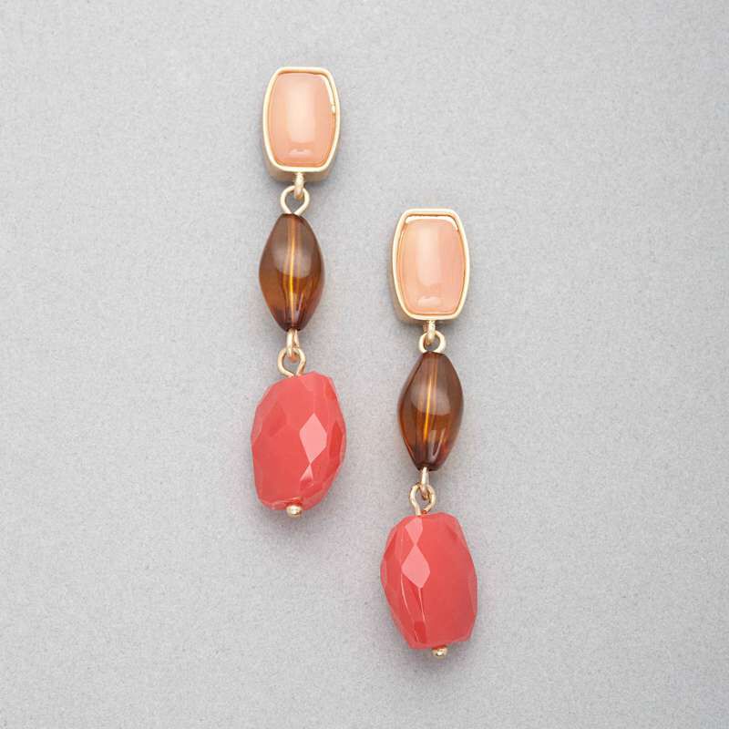 Pink Quartz Dangle Earring, , large