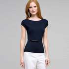 Belted Boat Neck Sleeve Top, , small