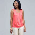 Sleeveless Pleated Top., , small