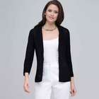 3/4 Sleeve Notch Cardigan., , small
