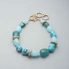 Turquoise and Gold Necklace, Gold, small