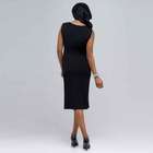 Boat Neck Sleeveless Sheath Dress., , small